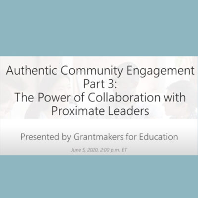 Authentic Community Engagement Part 3: the Power of Collaboration with Proximate Leaders