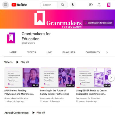Grantmakers for Education Programs: Year in Review