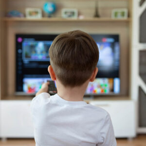 boy watching TV